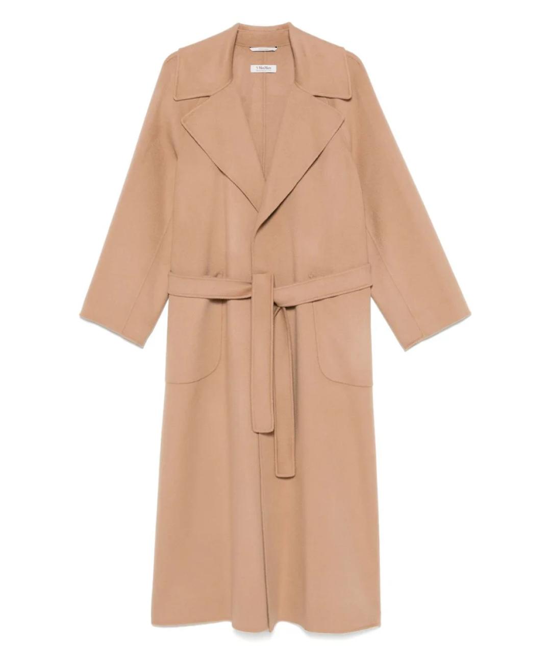 'S MAX MARA Бежевое шерстяное пальто, фото 1