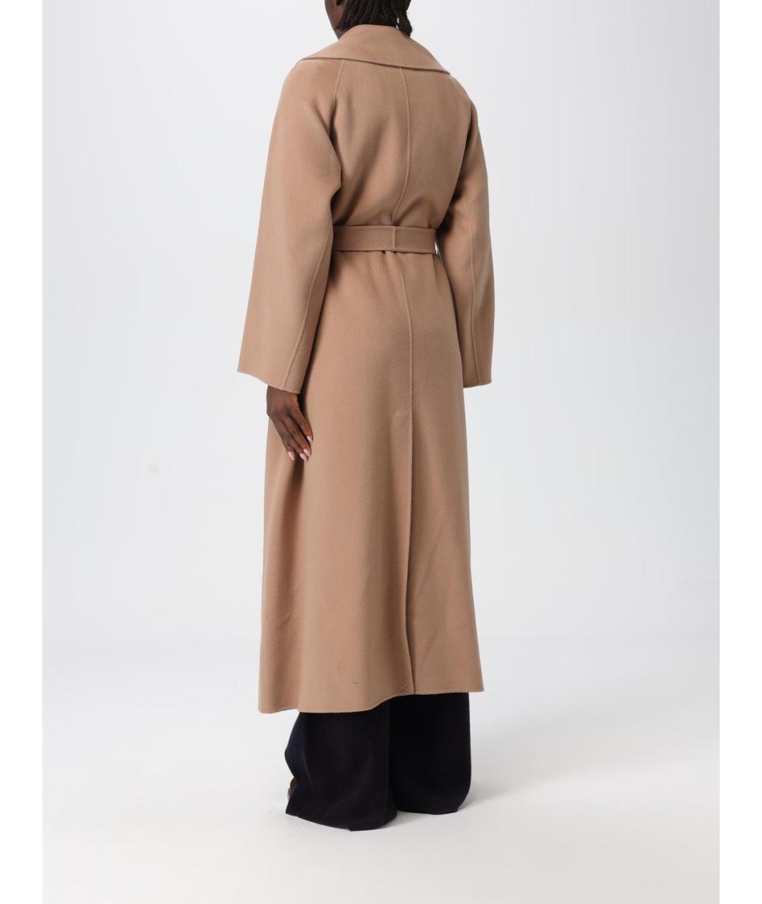 'S MAX MARA Бежевое шерстяное пальто, фото 3