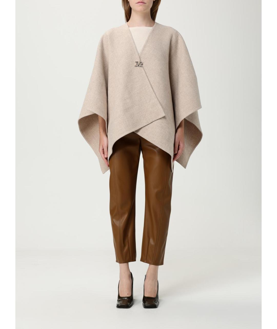 MAX MARA Бежевое шерстяное пальто, фото 7