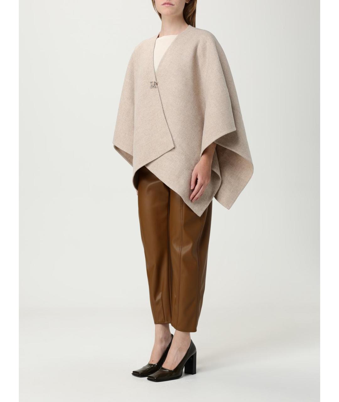 MAX MARA Бежевое шерстяное пальто, фото 4