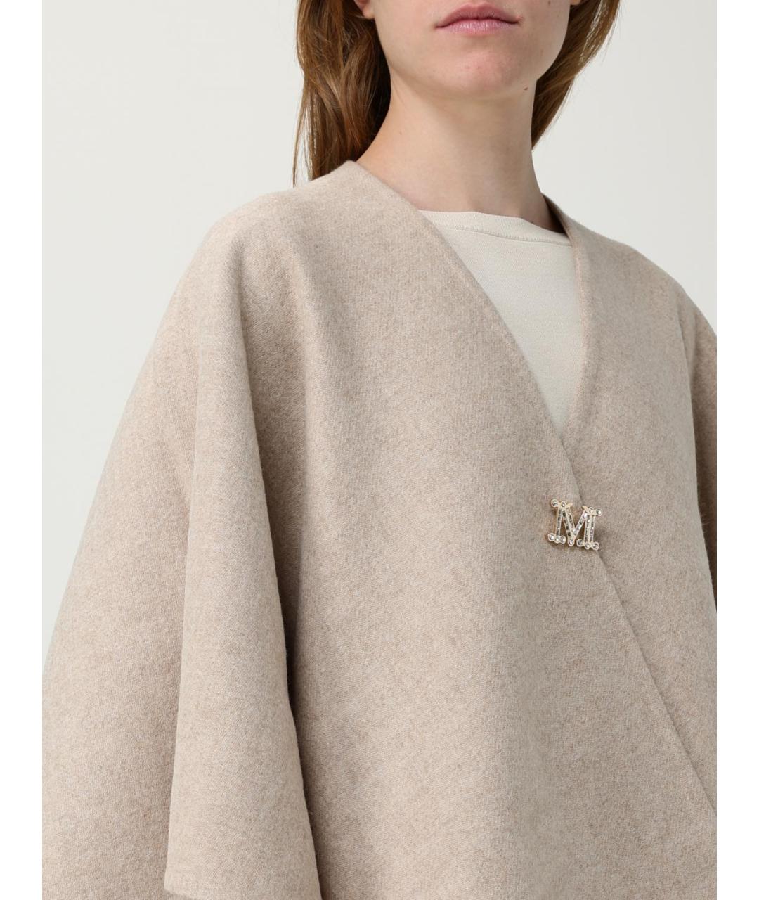 MAX MARA Бежевое шерстяное пальто, фото 5