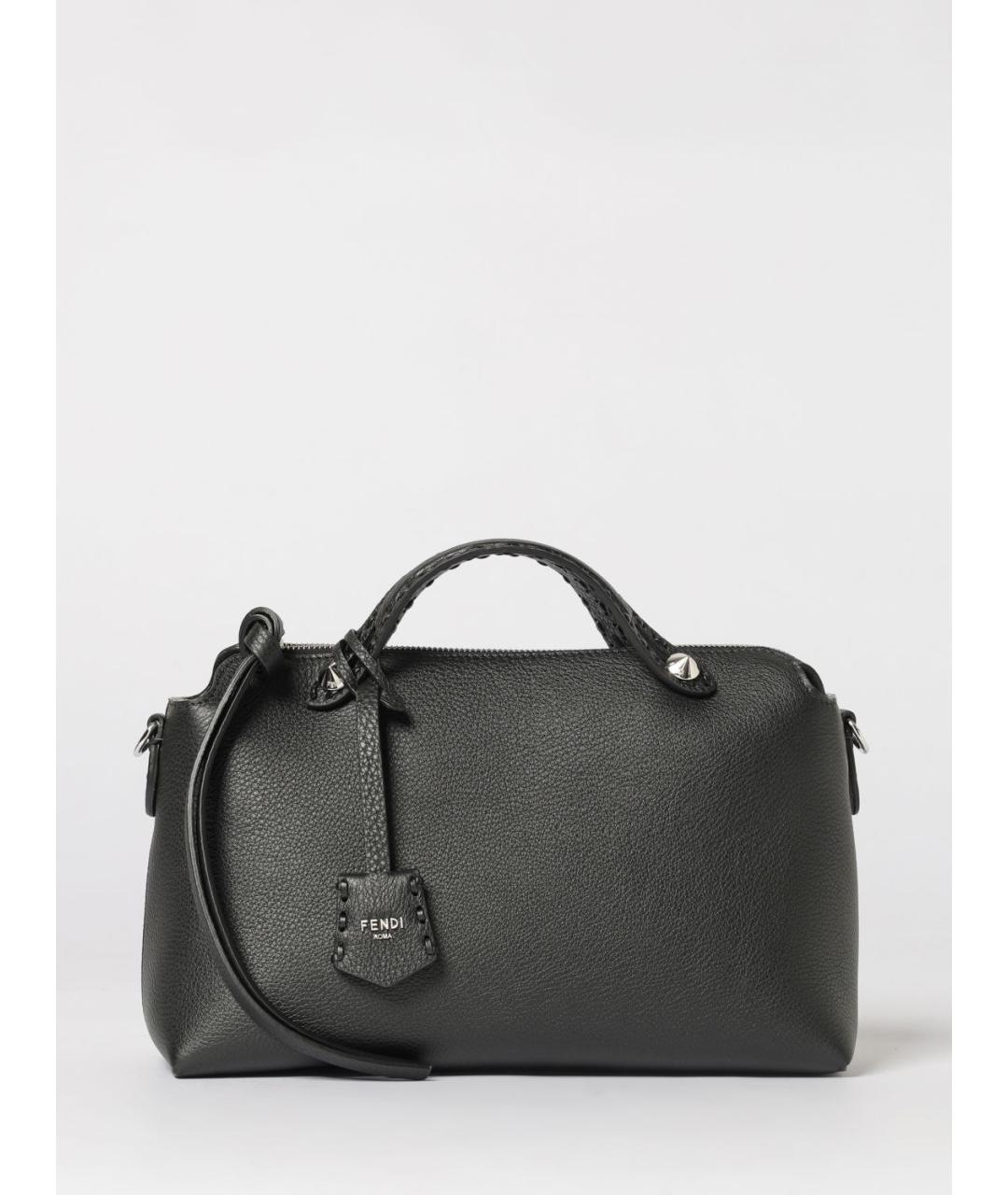 FENDI Черная кожаная сумка через плечо, фото 6