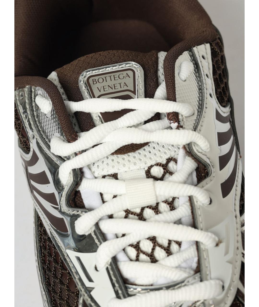BOTTEGA VENETA Коричневые синтетические низкие кроссовки / кеды, фото 4