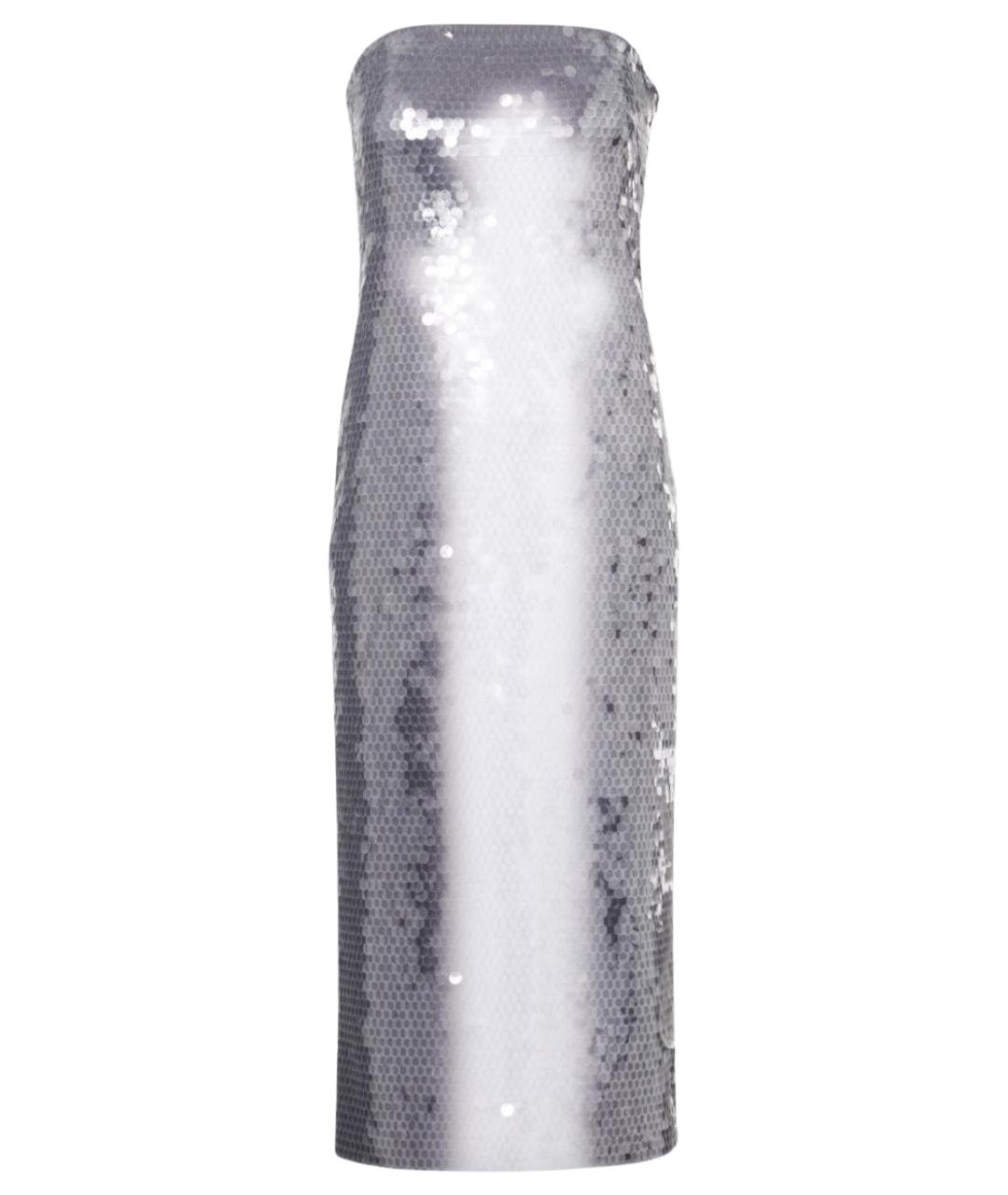 SPORTMAX Серебряное полиамидовое вечернее платье, фото 1