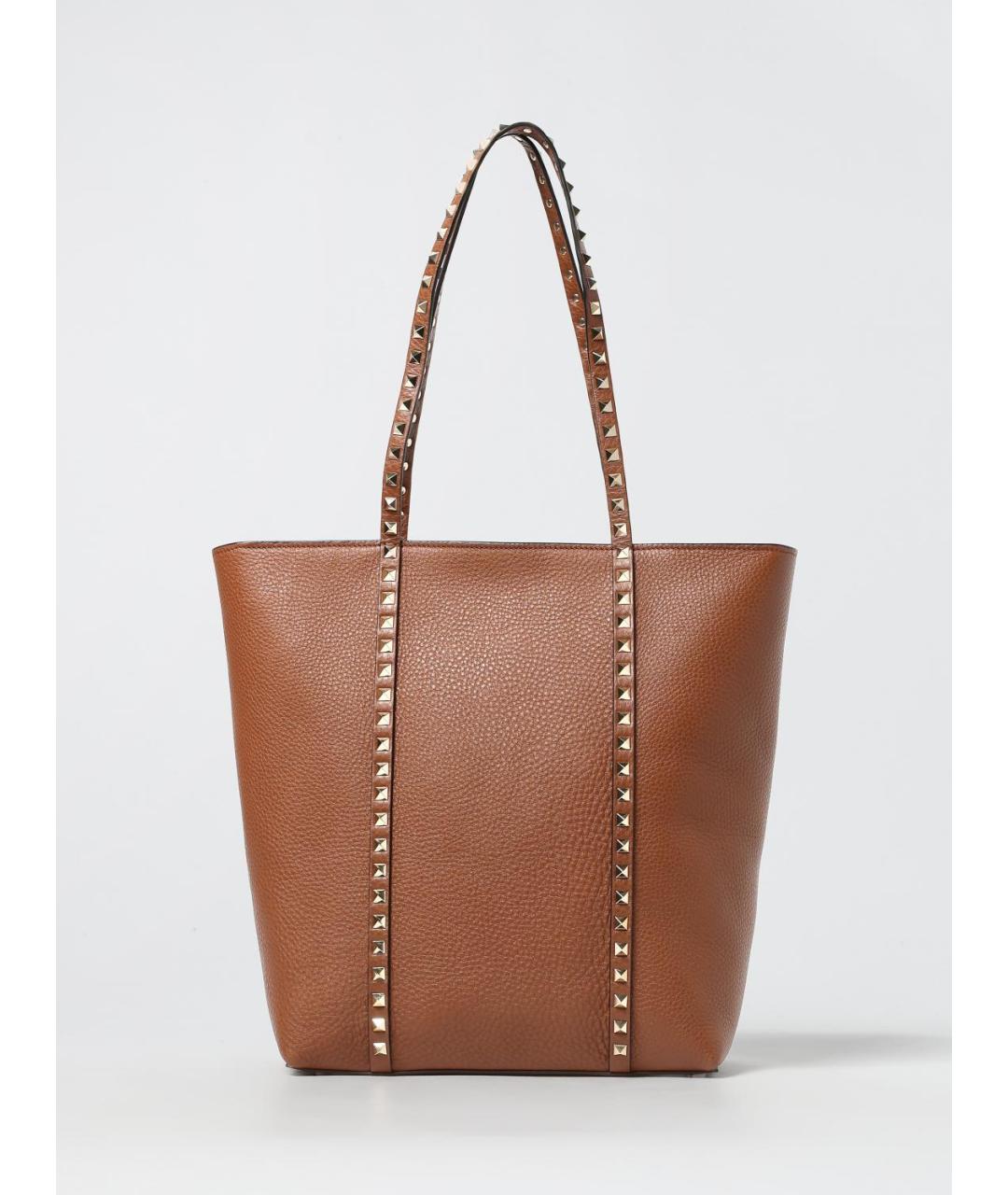 VALENTINO Коричневая кожаная сумка тоут, фото 6