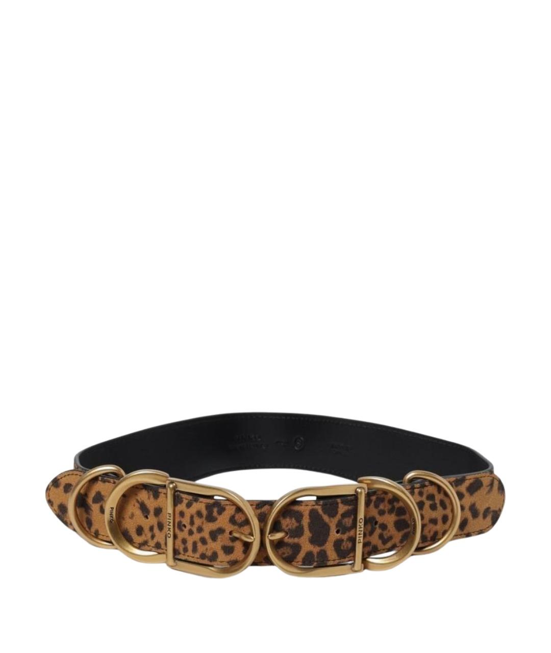 PINKO Коричневый замшевый ремень, фото 1