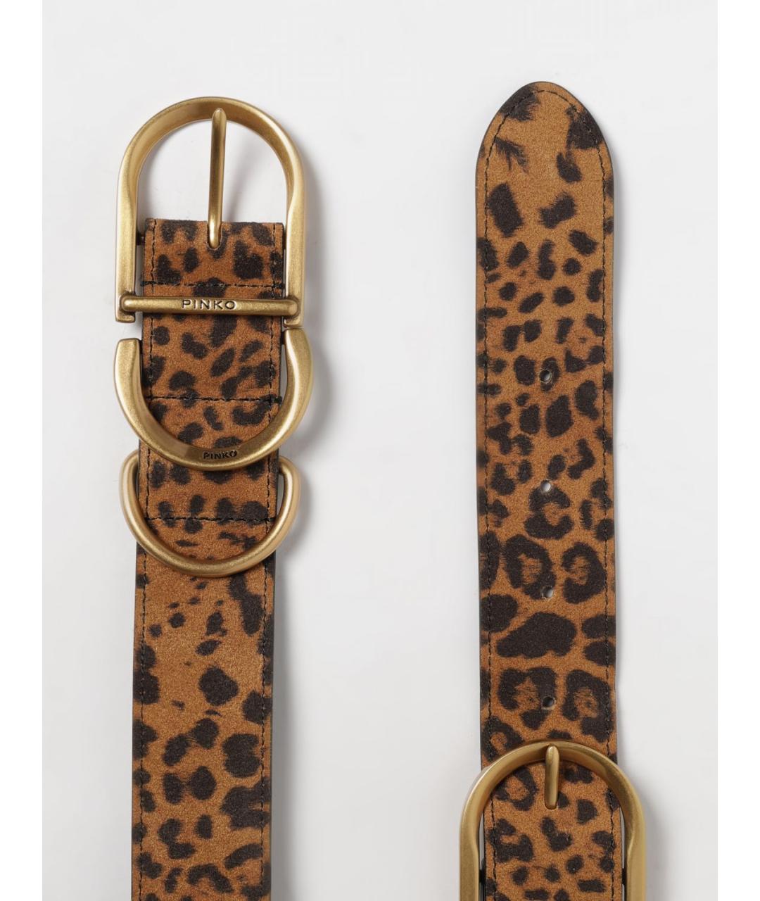 PINKO Коричневый замшевый ремень, фото 3