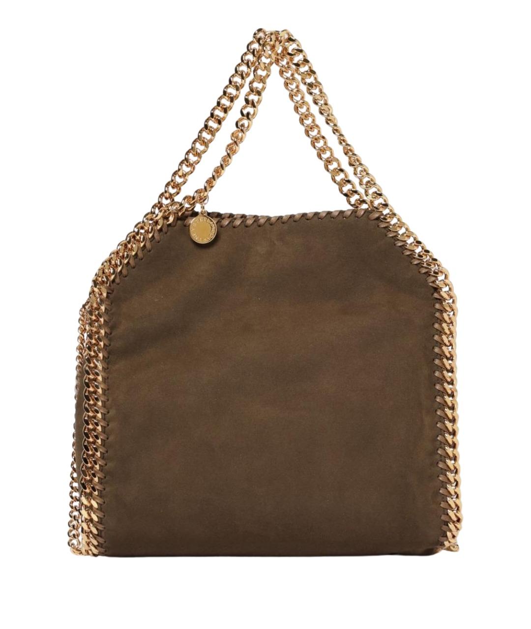 STELLA MCCARTNEY Коричневая сумка тоут из лакированной кожи, фото 1