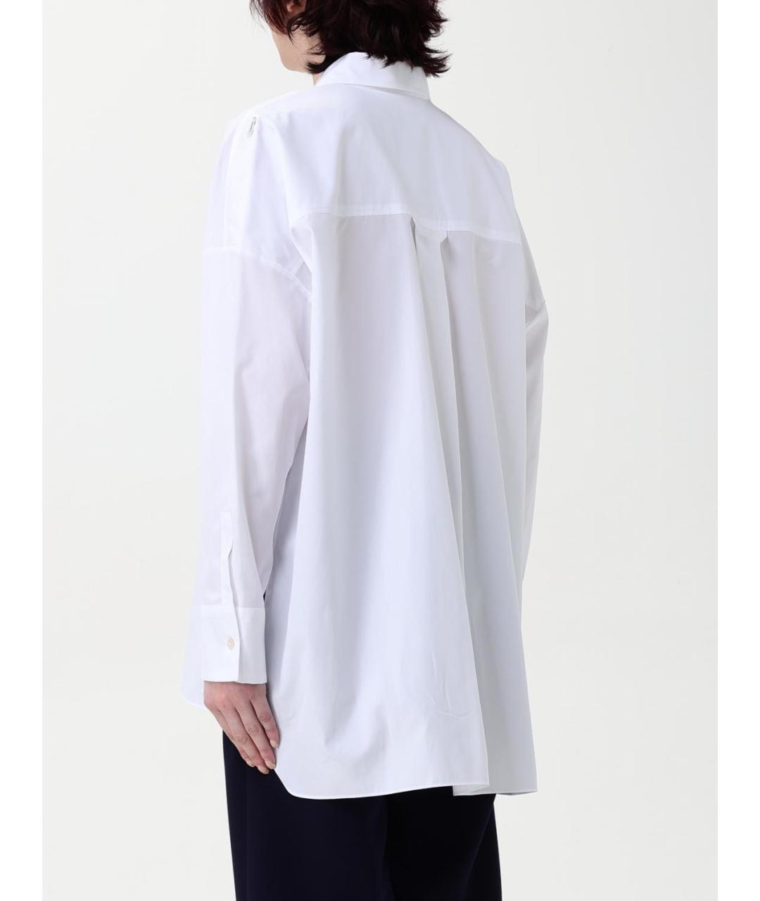 'S MAX MARA Белая хлопковая рубашка, фото 2