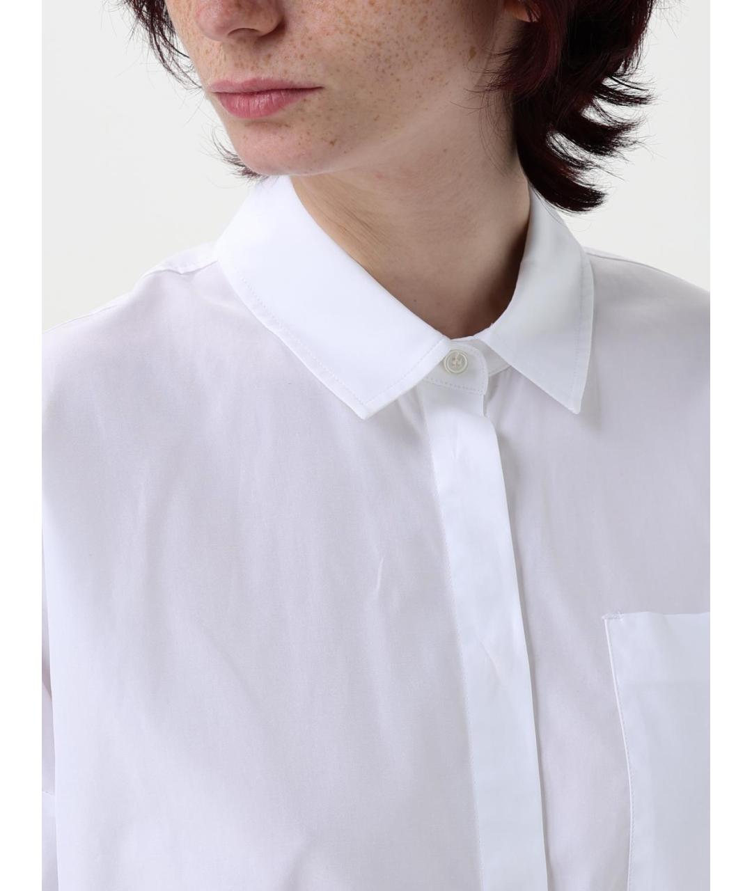 'S MAX MARA Белая хлопковая рубашка, фото 4