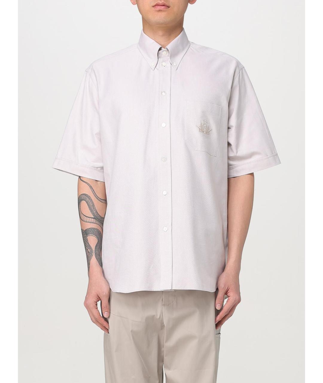 FENDI Бежевая хлопковая кэжуал рубашка, фото 6