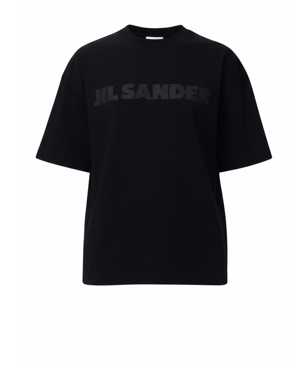 JIL SANDER Черная хлопковая футболка, фото 6
