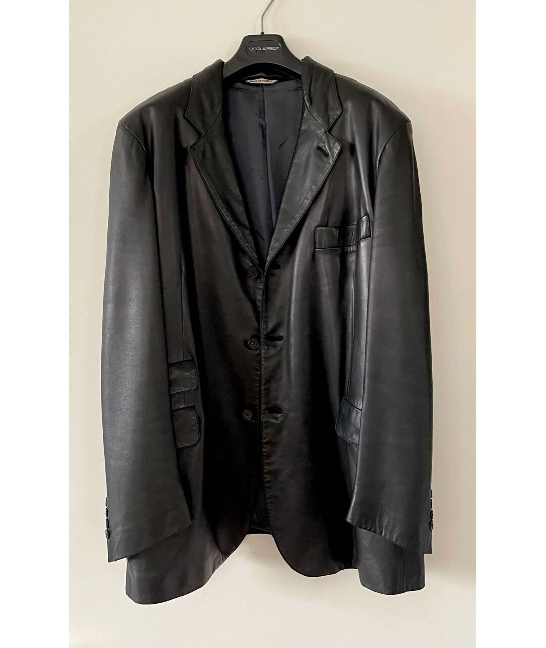 HERMES PRE-OWNED Черный кожаный пиджак, фото 5