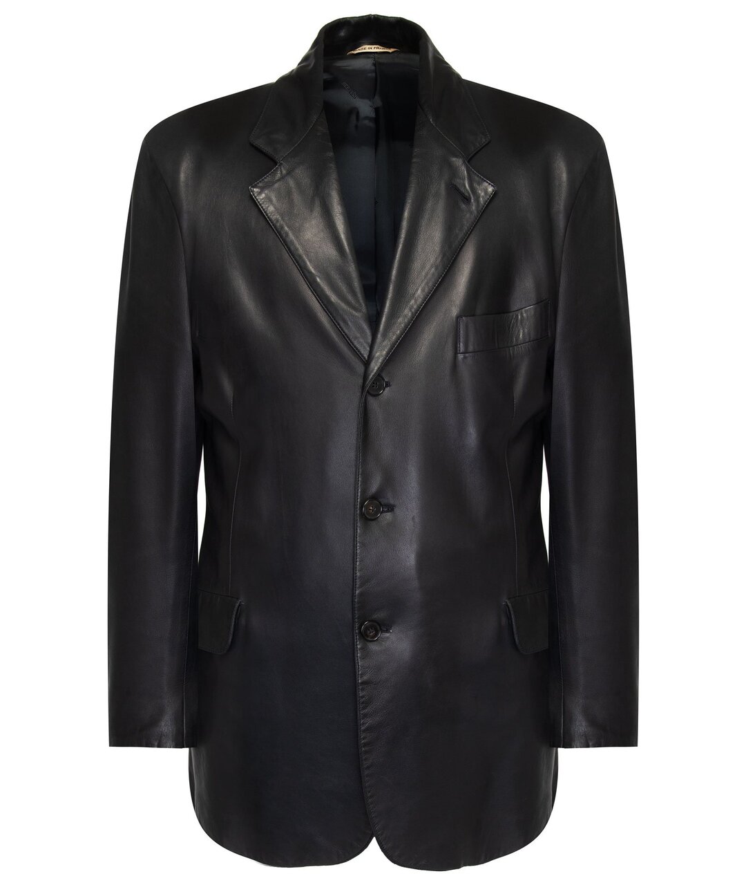 HERMES PRE-OWNED Черный кожаный пиджак, фото 1