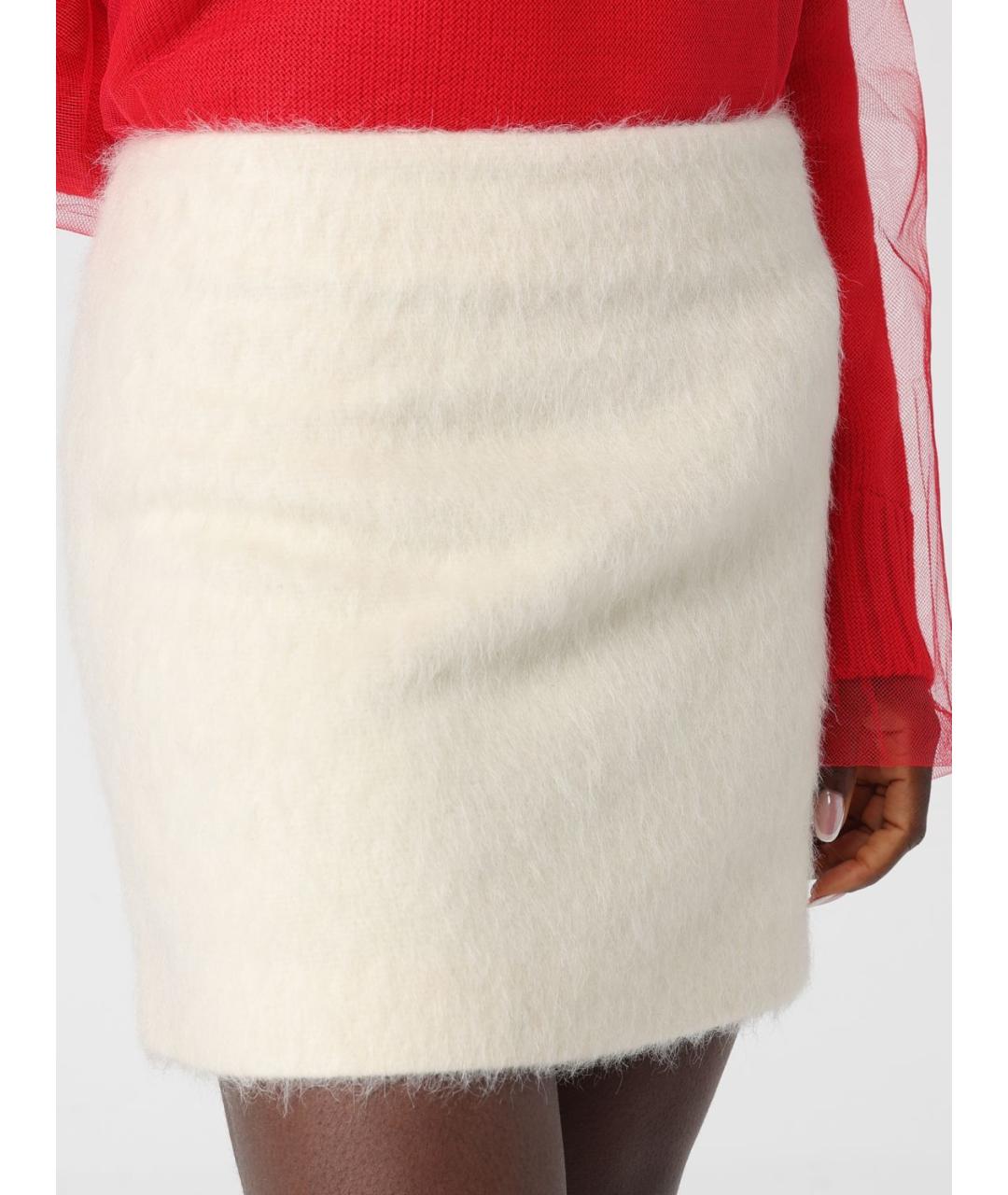 MSGM Бежевая полиэстеровая юбка мини, фото 4