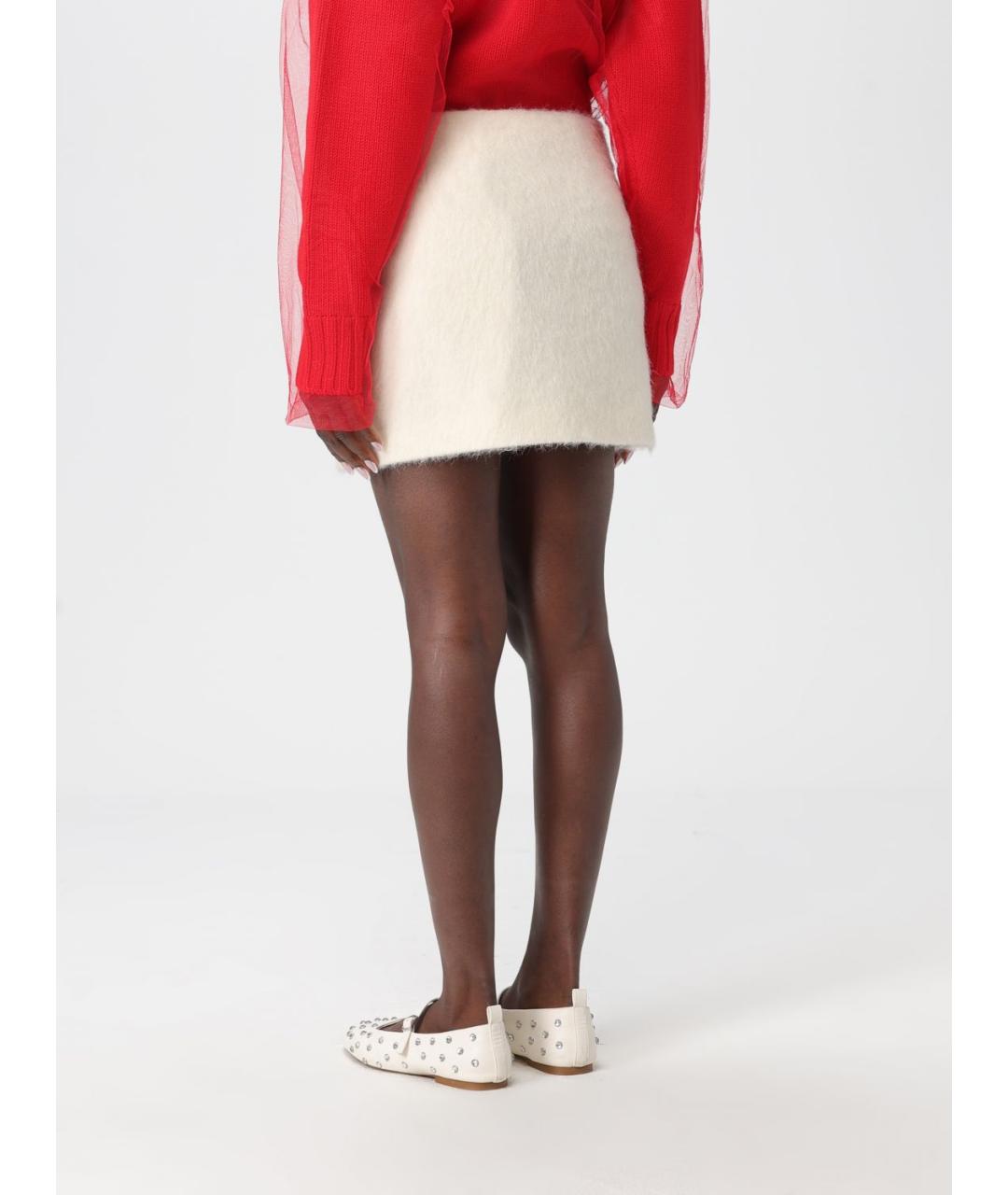 MSGM Бежевая полиэстеровая юбка мини, фото 3