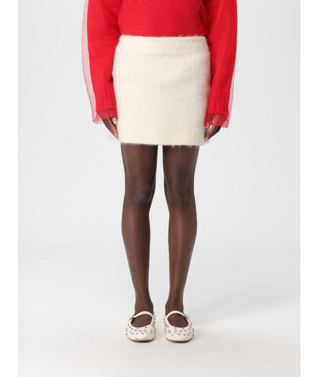 MSGM Бежевая полиэстеровая юбка мини, фото 5