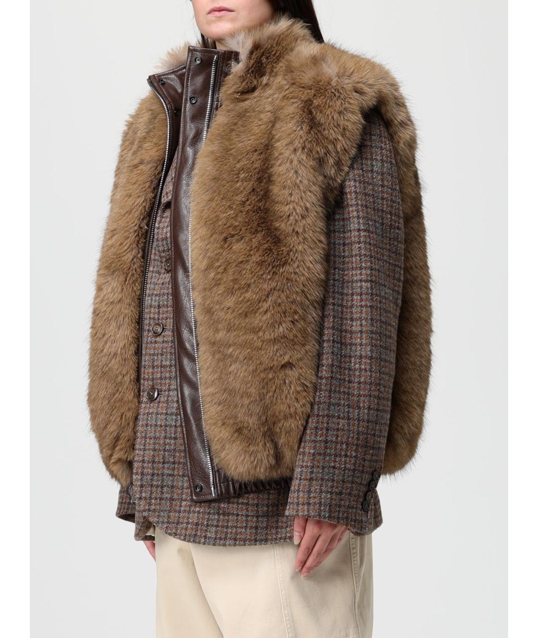 MSGM Коричневый вискозный жилет, фото 4