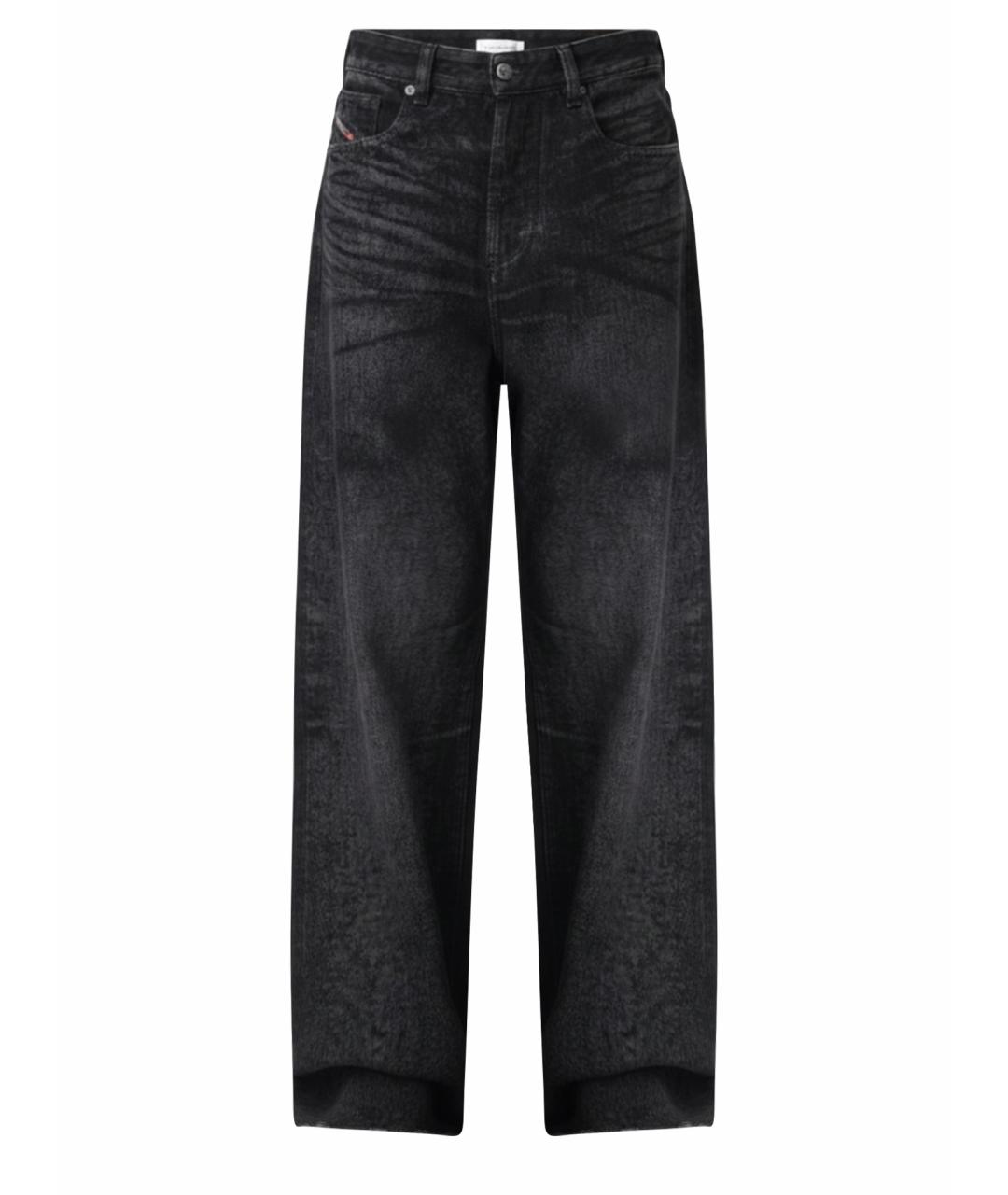 DIESEL Черные хлопковые прямые джинсы, фото 1