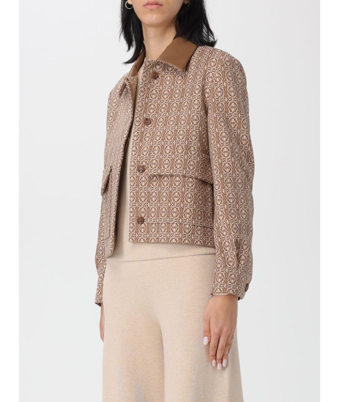 MAX MARA Бежевая хлопковая куртка, фото 4