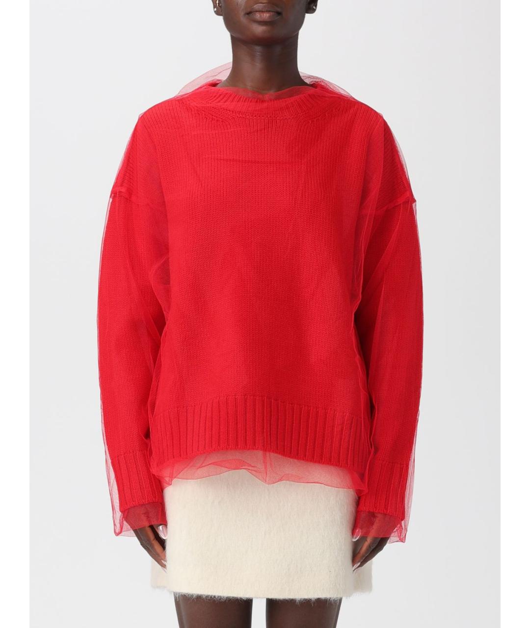 MSGM Красный шерстяной джемпер / свитер, фото 5