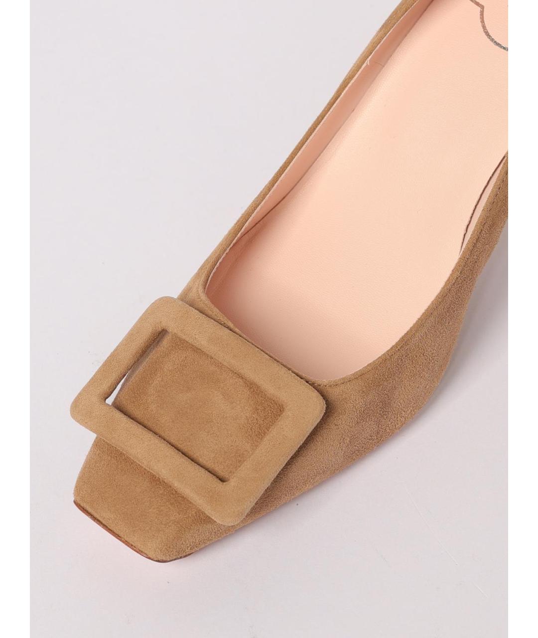 ROGER VIVIER Коричневые кожаные туфли, фото 4