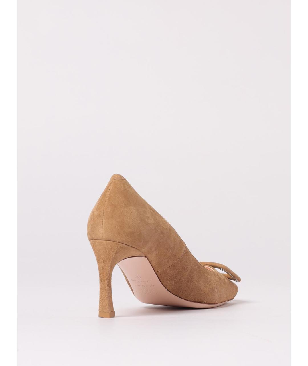 ROGER VIVIER Коричневые кожаные туфли, фото 3