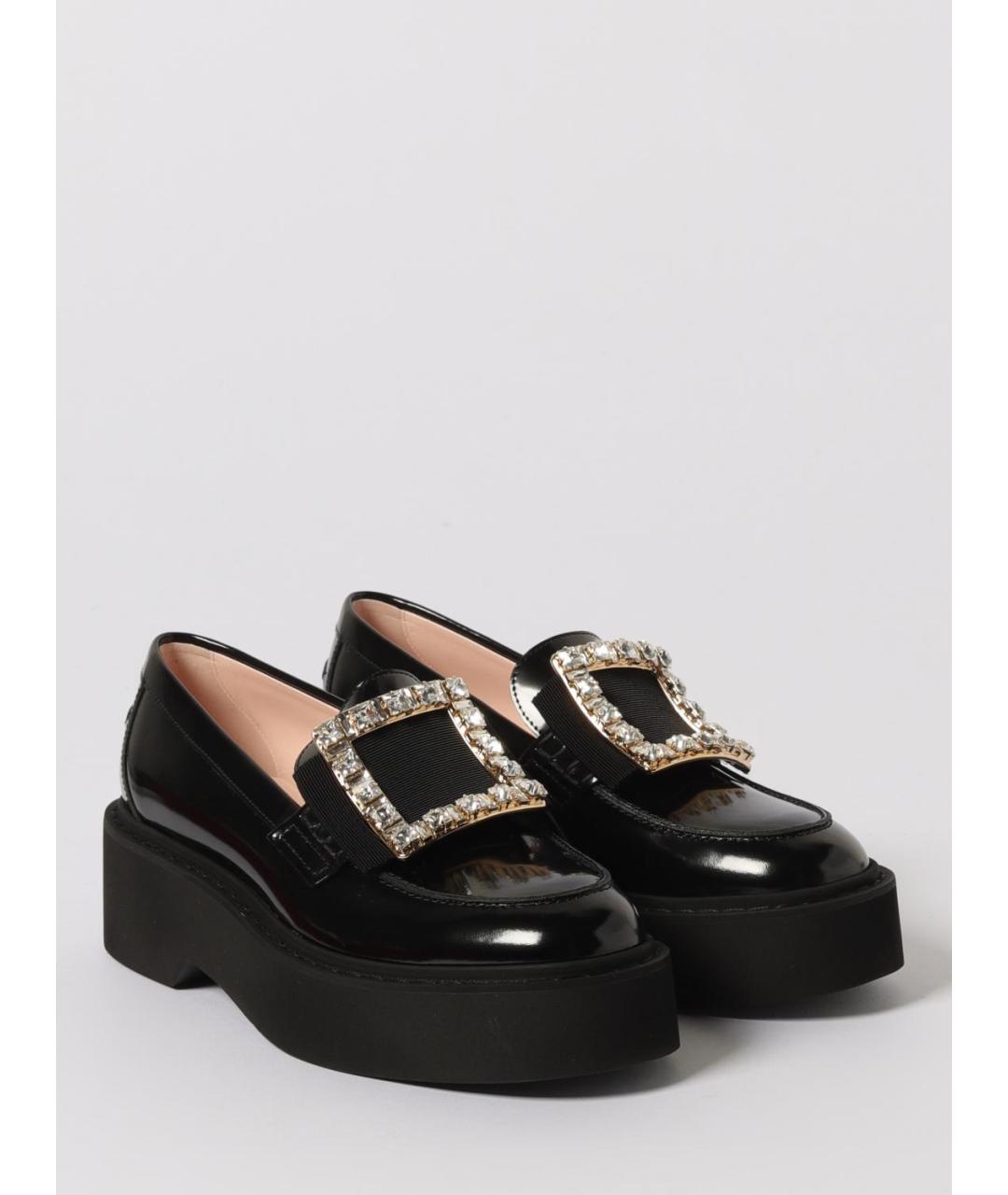 ROGER VIVIER Черные кожаные лоферы, фото 2