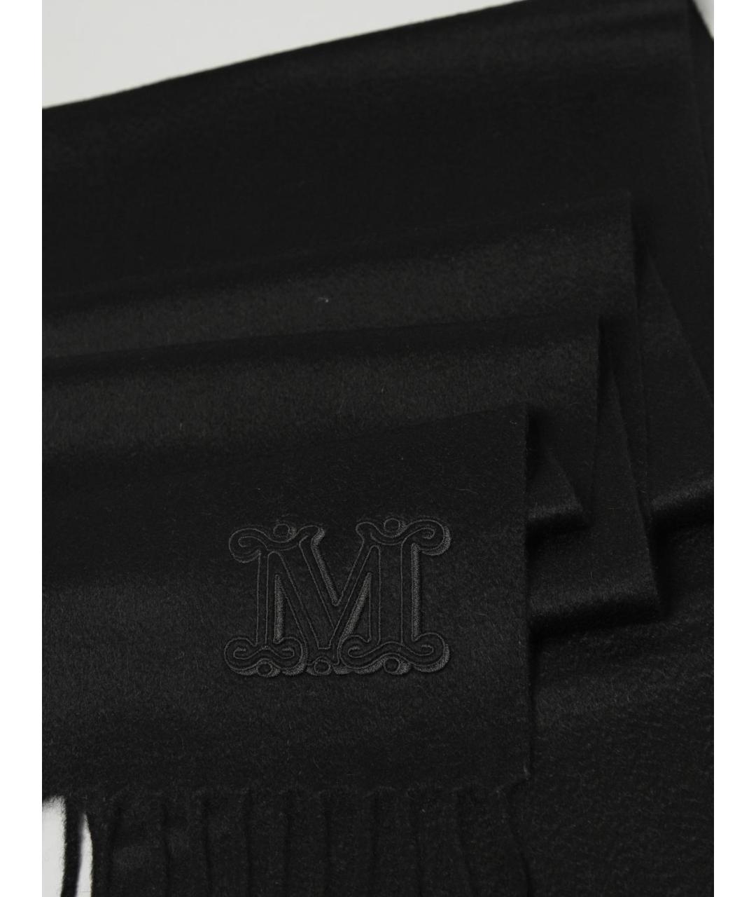 MAX MARA Черный кашемировый шарф, фото 3