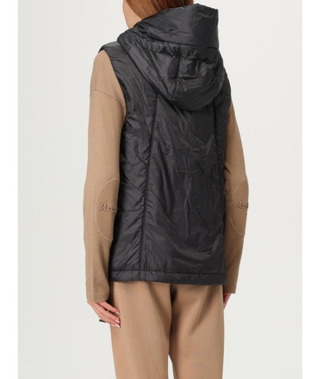 MAX MARA Черный полиэстеровый жилет, фото 2