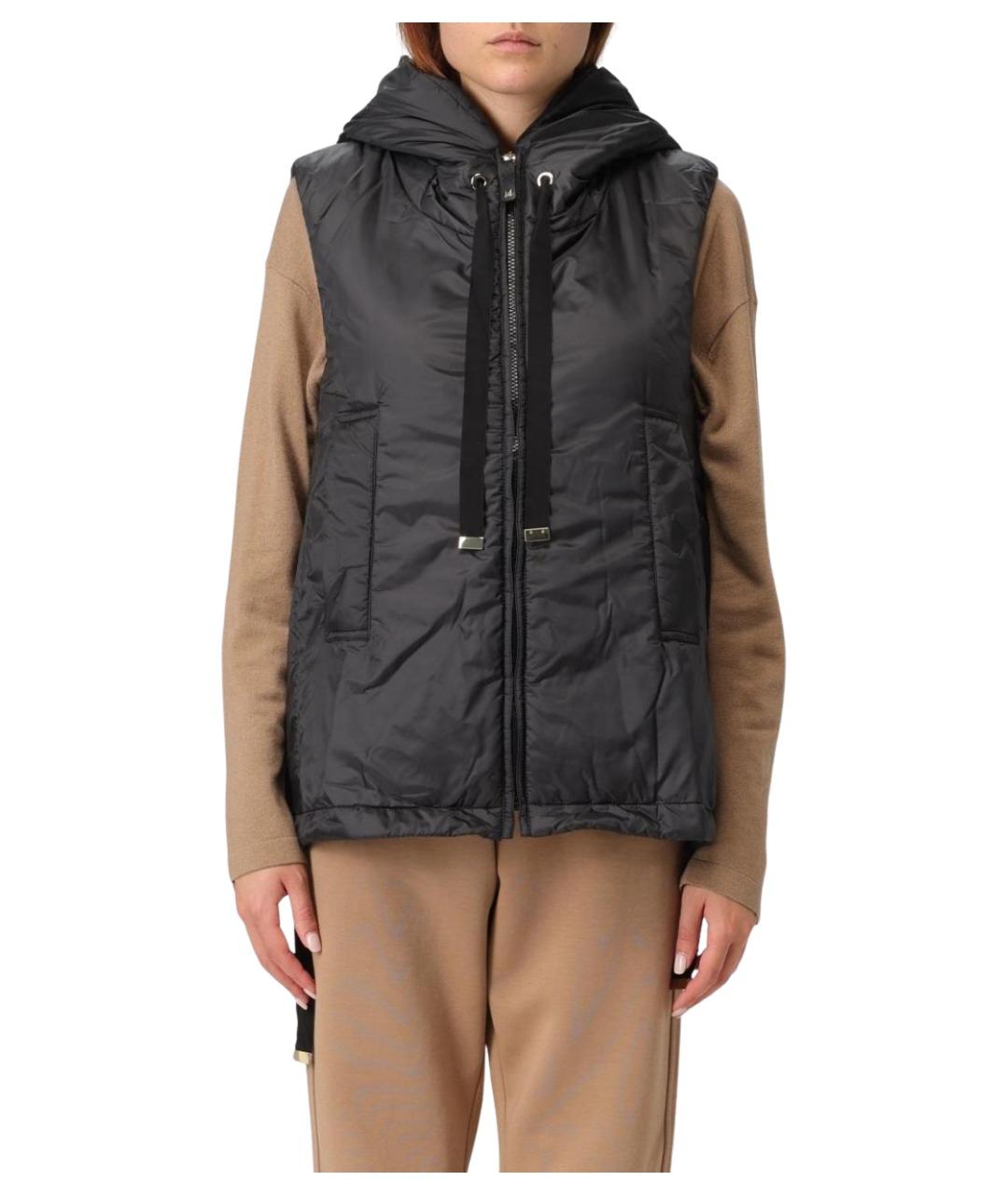 MAX MARA Черный полиэстеровый жилет, фото 1