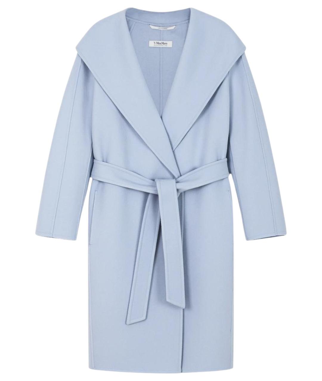 'S MAX MARA Голубое шерстяное пальто, фото 1