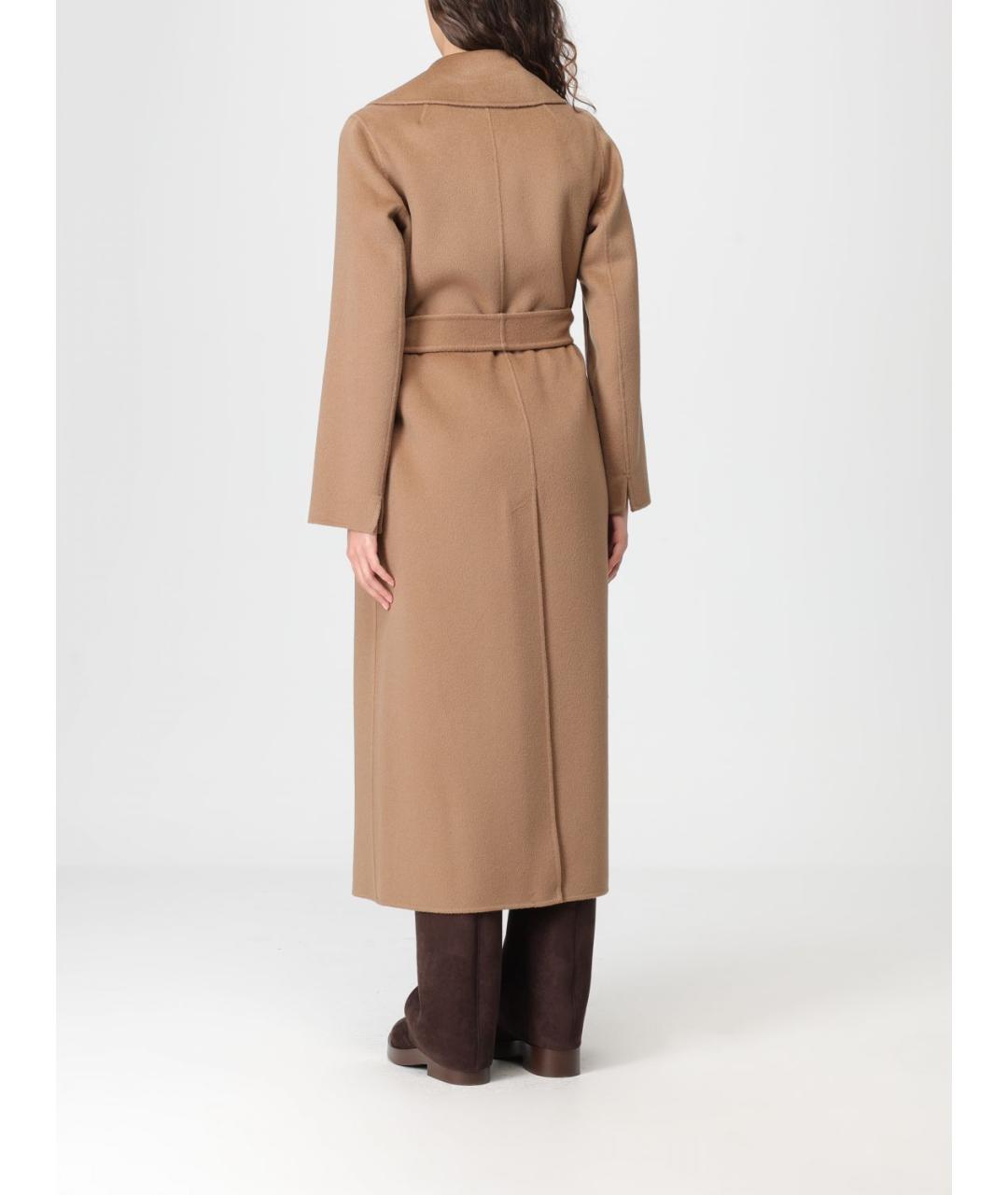 'S MAX MARA Бежевое шерстяное пальто, фото 3