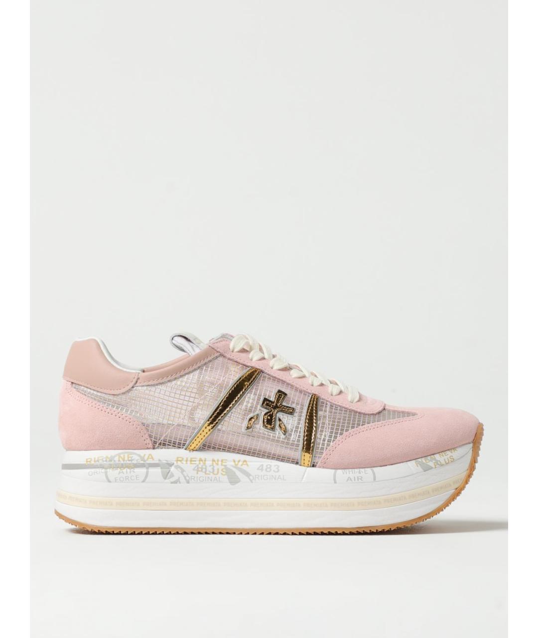 PREMIATA Розовые кожаные кроссовки, фото 4