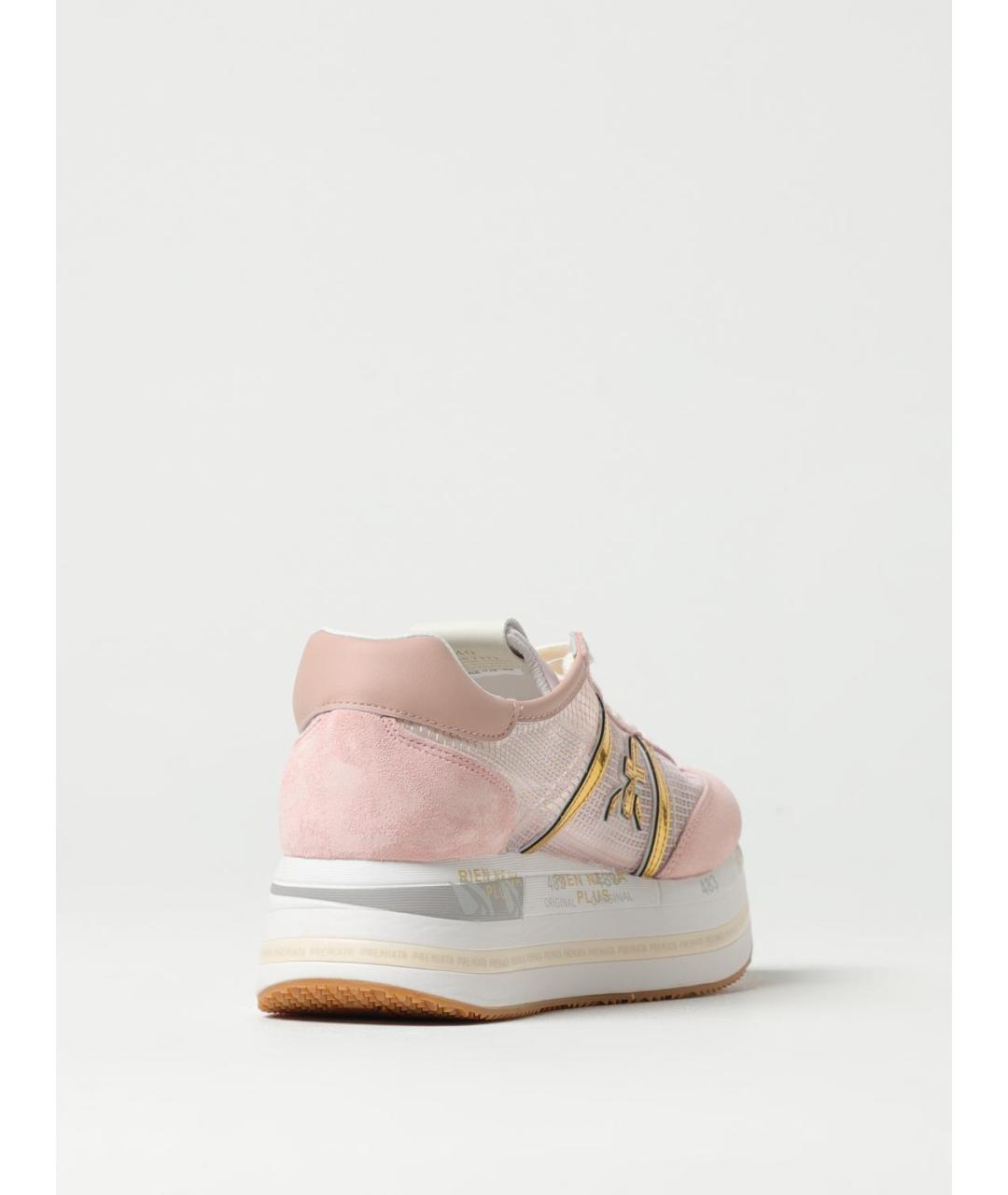 PREMIATA Розовые кожаные кроссовки, фото 3