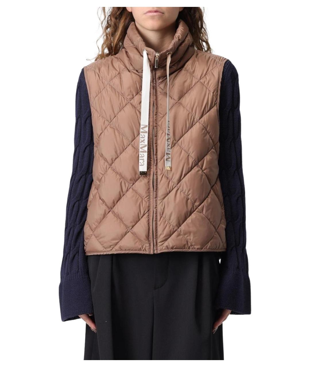 MAX MARA Коричневый полиамидовый жилет, фото 1