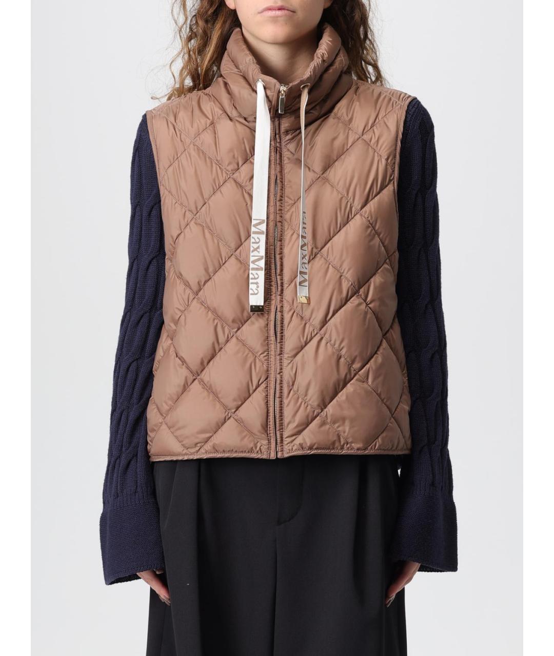 MAX MARA Коричневый полиамидовый жилет, фото 5