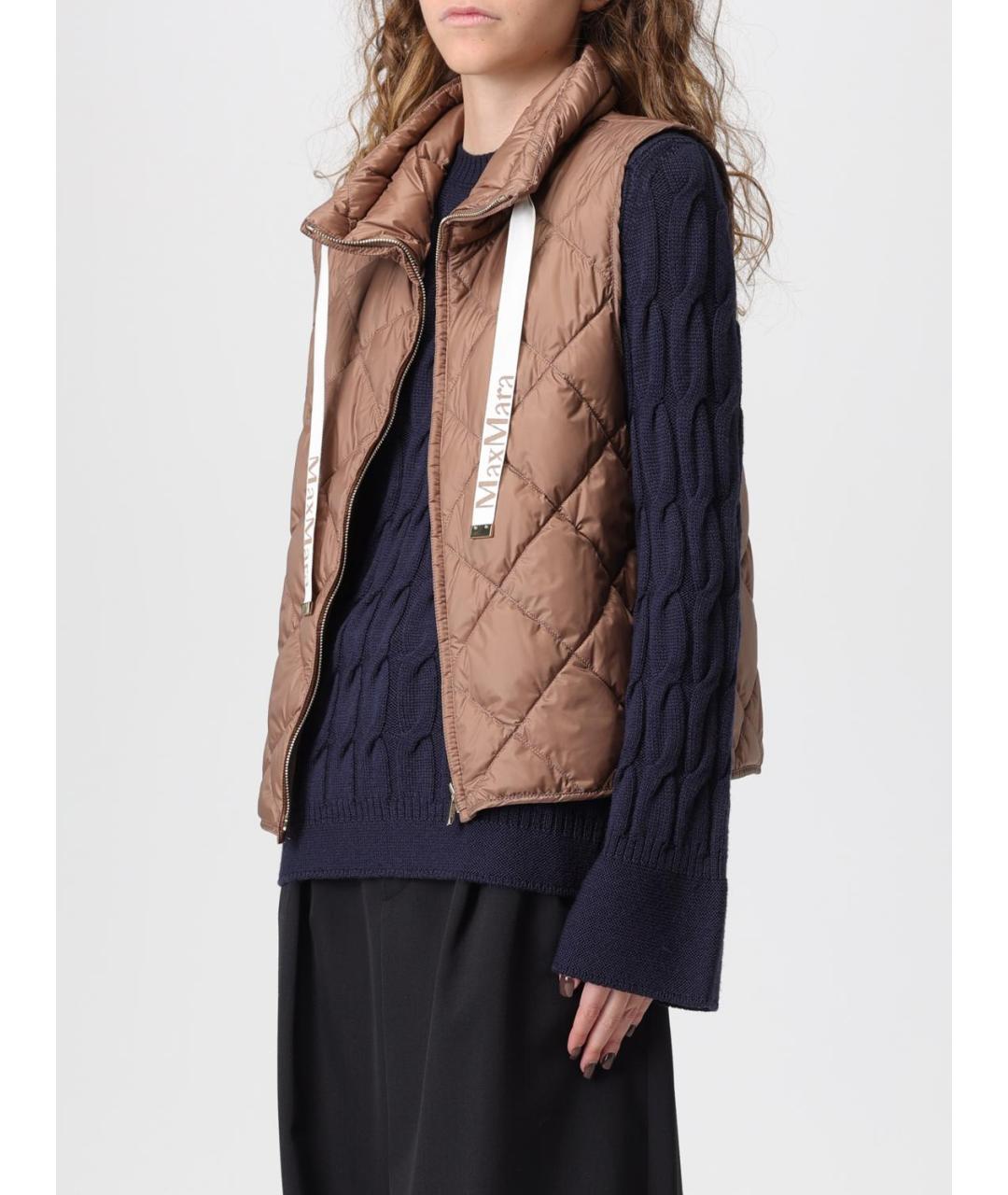 MAX MARA Коричневый полиамидовый жилет, фото 3