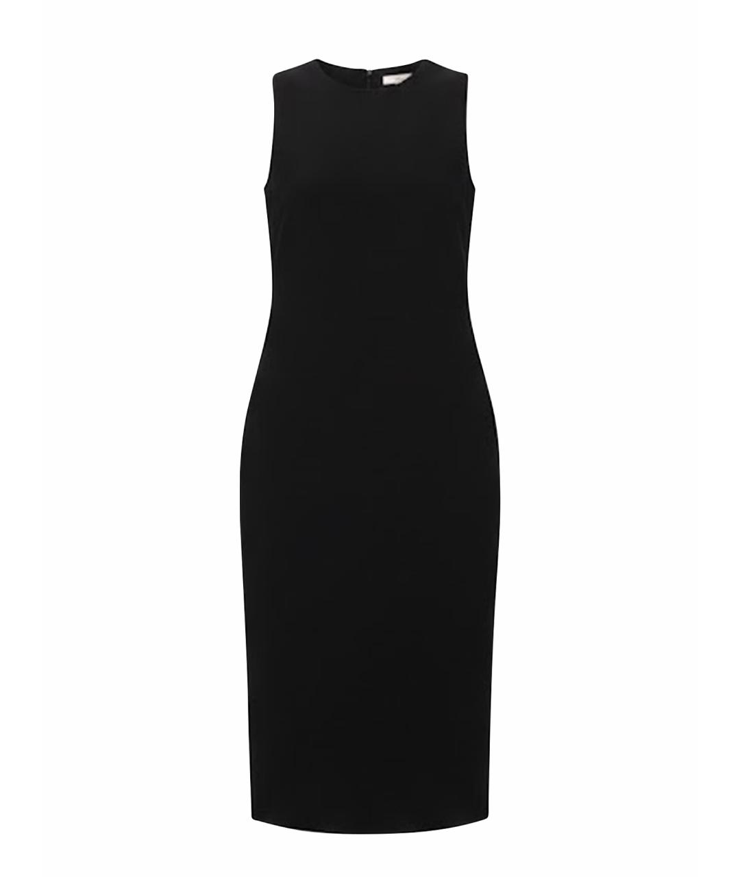 THEORY Черное ацетатное повседневное платье, фото 1