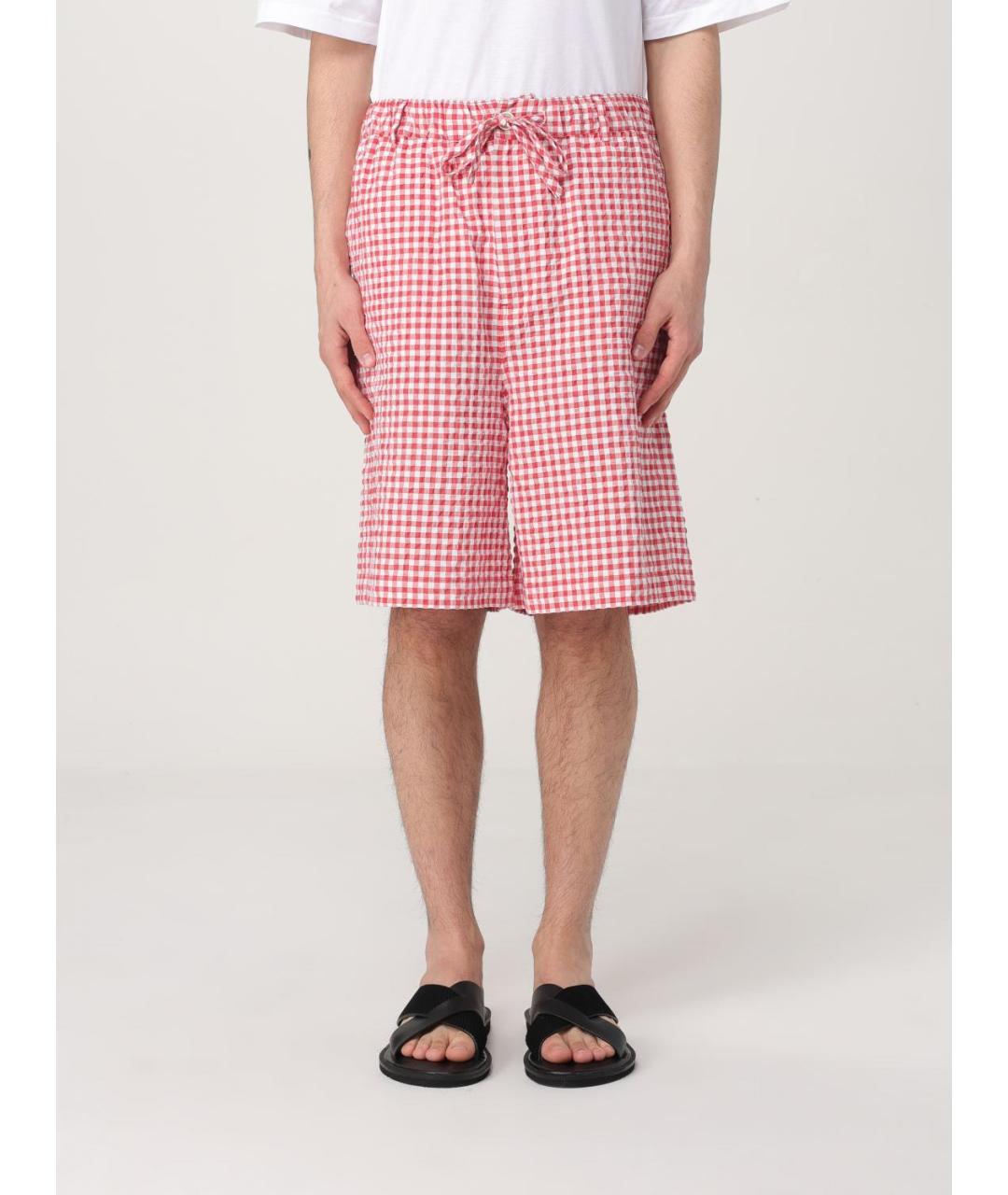 MARNI Красные полиамидовые шорты, фото 2