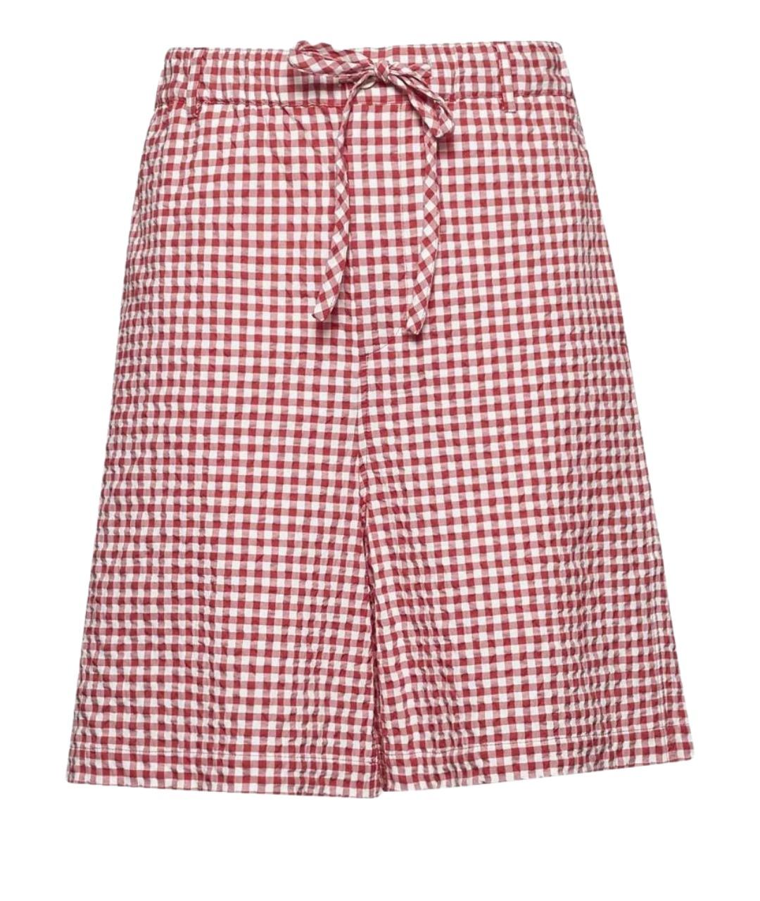 MARNI Красные полиамидовые шорты, фото 1