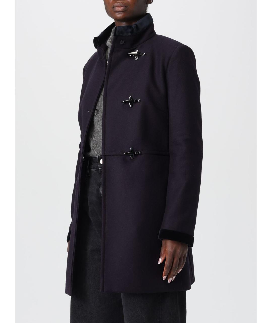 FAY Темно-синее шерстяное пальто, фото 4