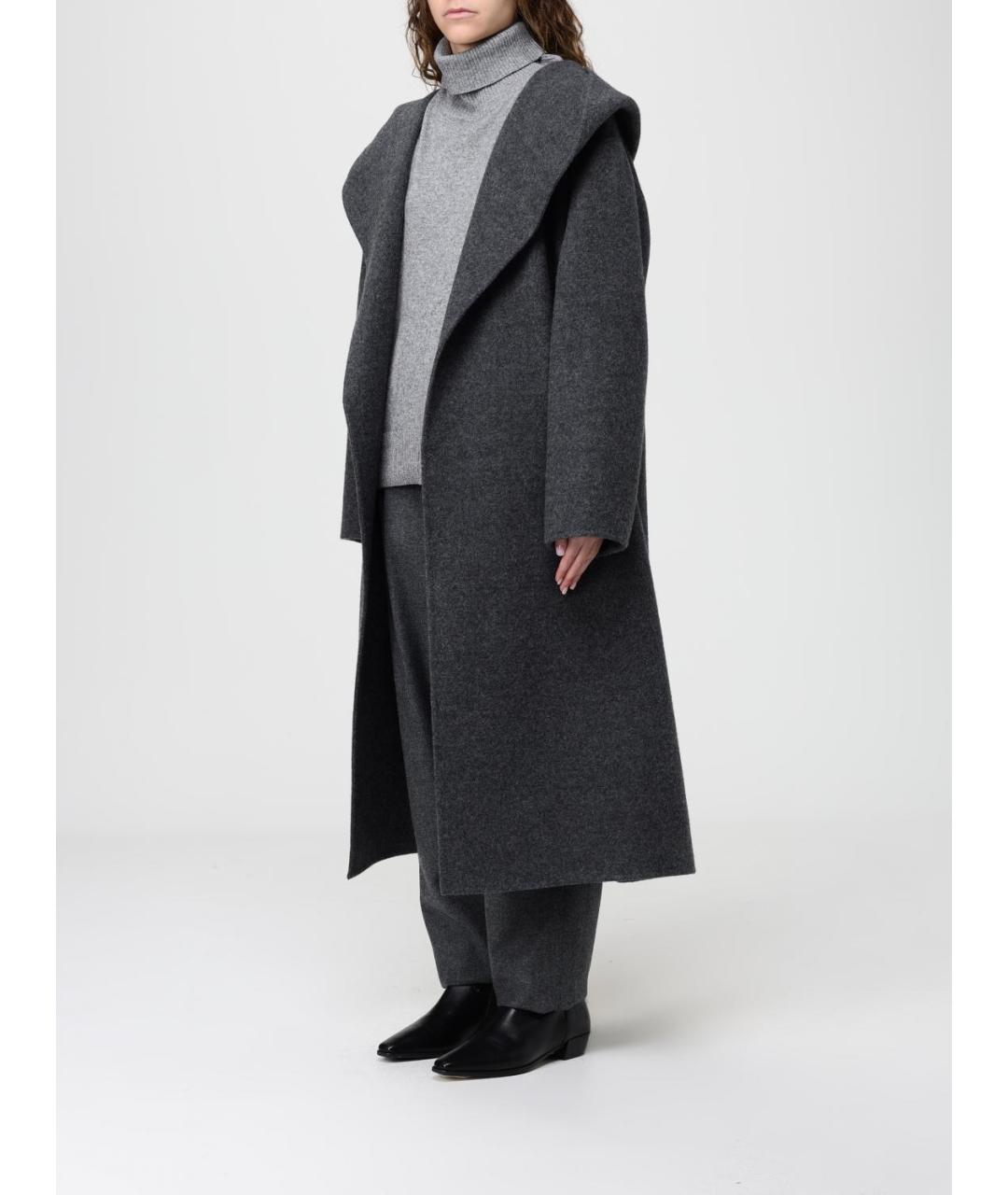 'S MAX MARA Серое шерстяное пальто, фото 5