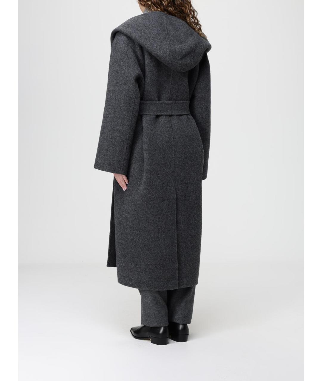 'S MAX MARA Серое шерстяное пальто, фото 4