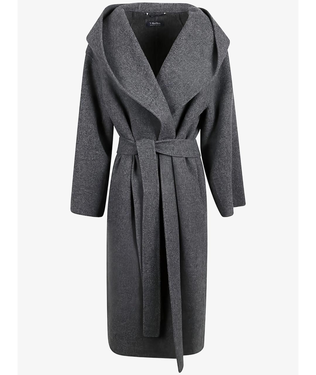 'S MAX MARA Серое шерстяное пальто, фото 1