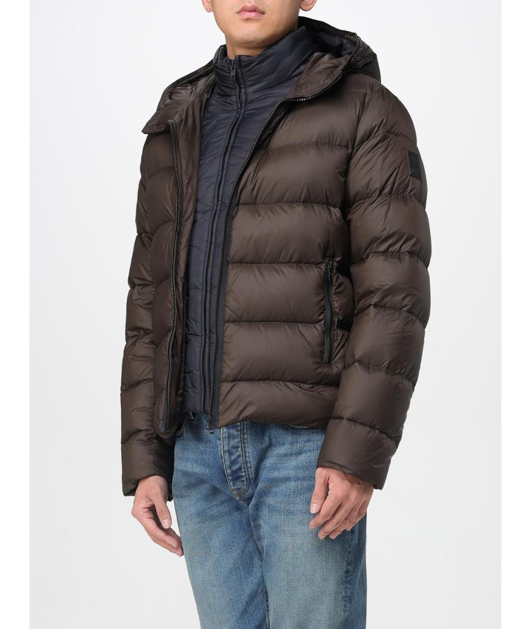 FAY Коричневая полиамидовая куртка, фото 4