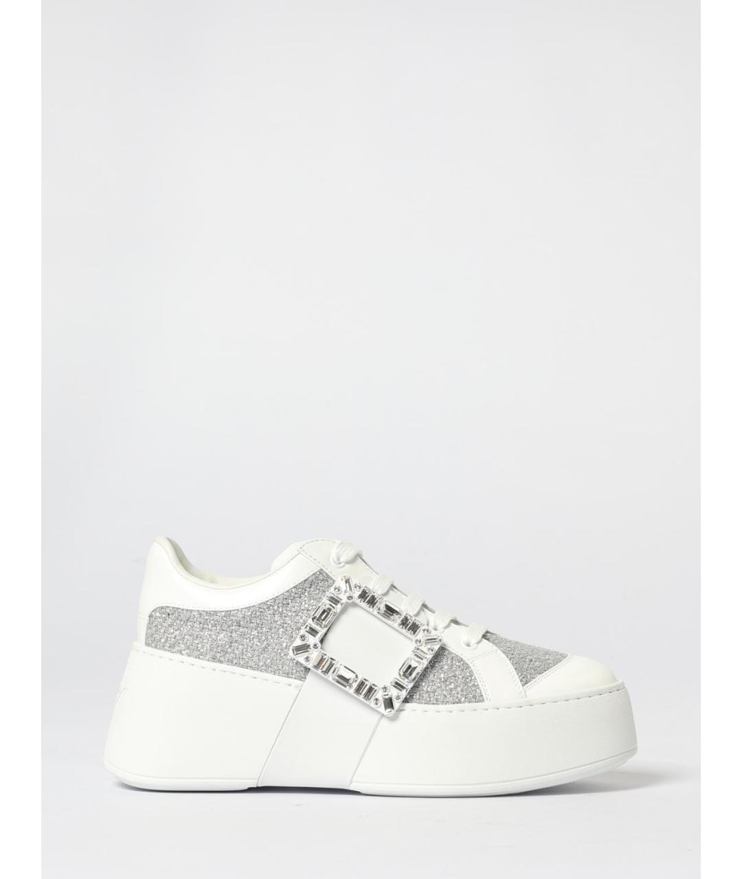 ROGER VIVIER Белые кожаные кроссовки, фото 5