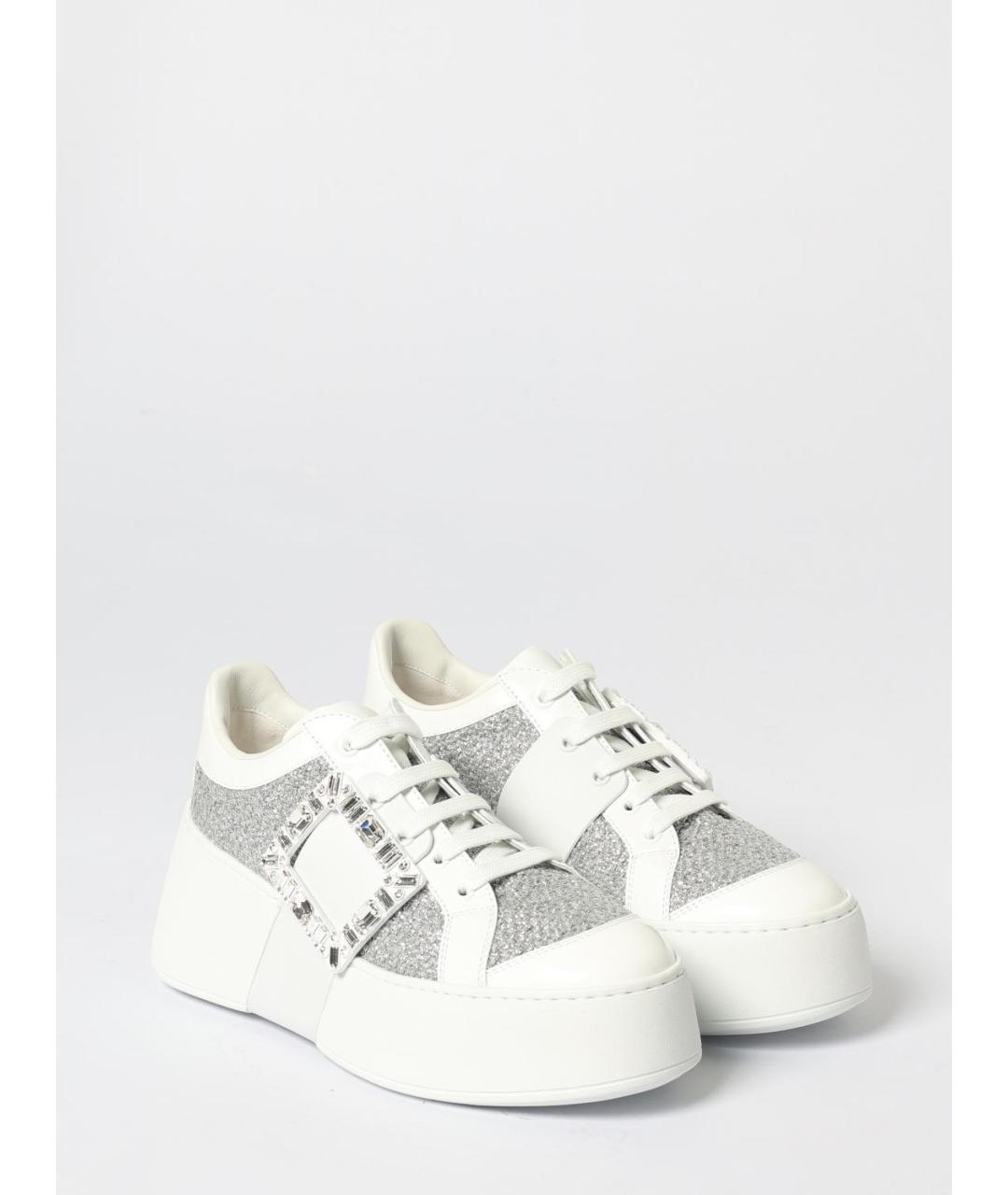 ROGER VIVIER Белые кожаные кроссовки, фото 2