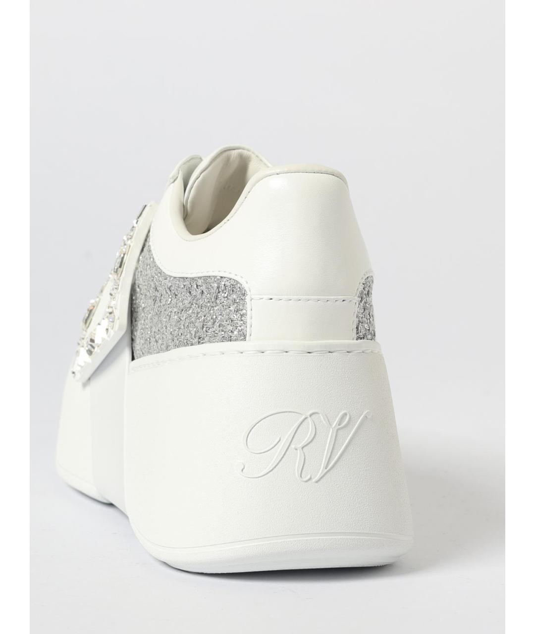 ROGER VIVIER Белые кожаные кроссовки, фото 4