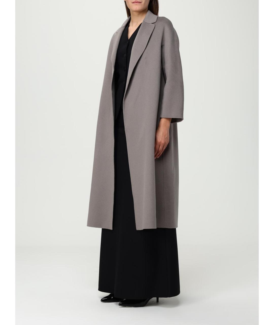 'S MAX MARA Серое шерстяное пальто, фото 5